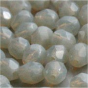 Glasschliffperlen 4mm Light Grey opal meliert 100 Stück