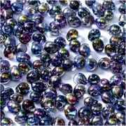Miyuki Tropfen Beads 3,4mm Czech Coating 4572 Crystal Magic Blue ca 10 gr