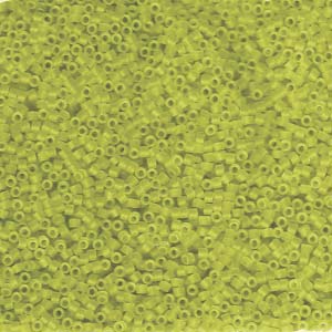 Miyuki Delica Beads 1,6mm DB1266 transparent matt Lime ca 5gr