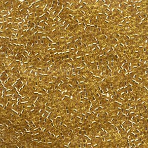 Miyuki Delica Beads 2,2mm DBM0042 transparent silverlined Gold 7,2 Gr.